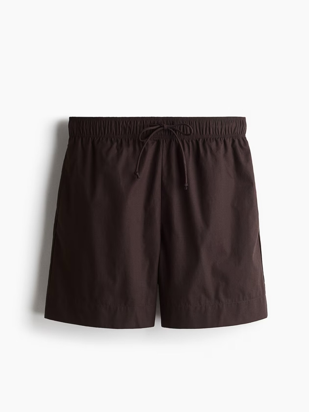 Woven Drawstring Women’s Shorts in Dark Brown